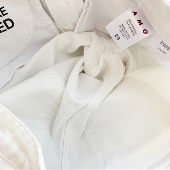 AMO Twist Sea Salt White Crop Jeans - Picture 7 of 7